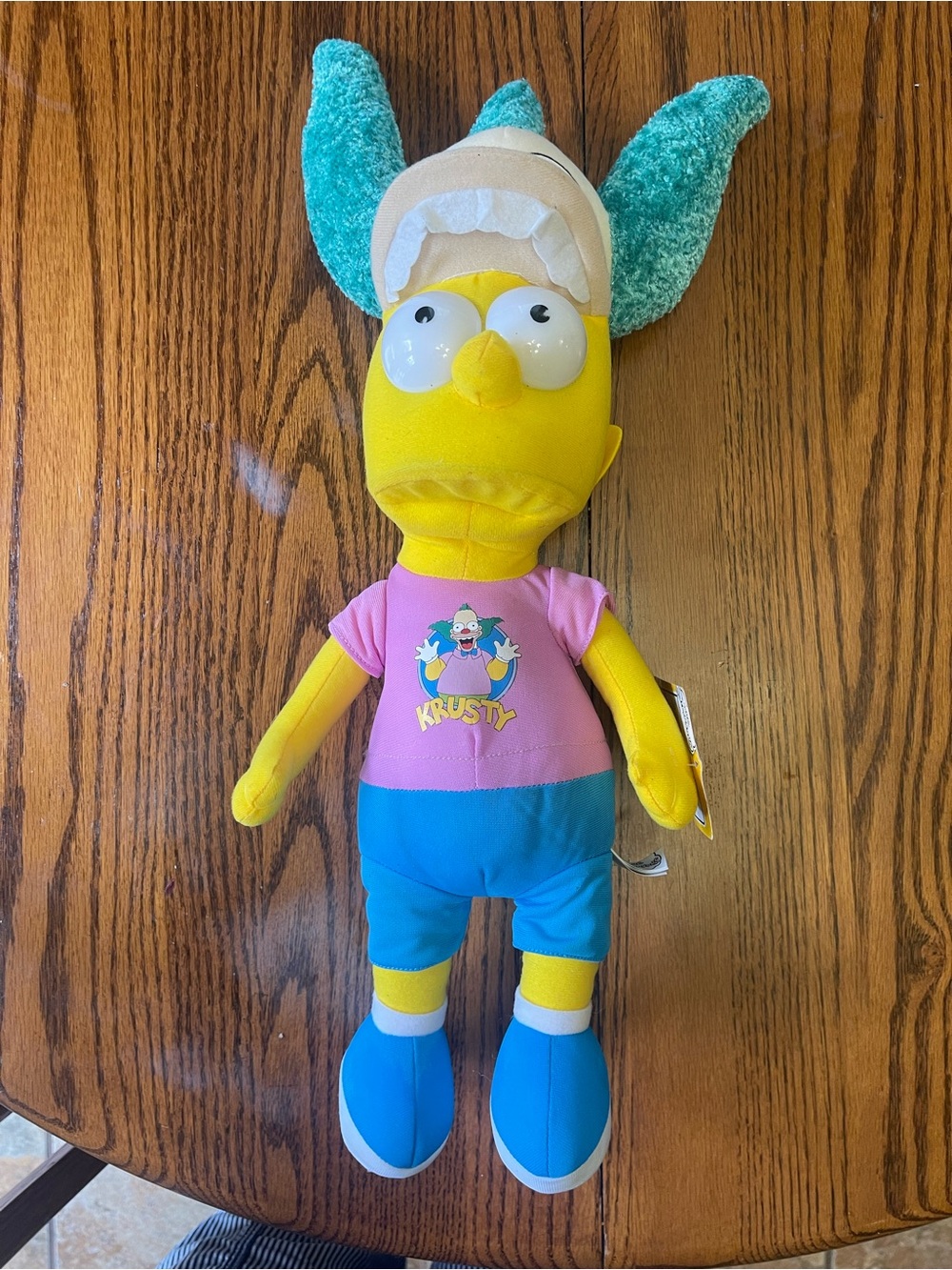 Krusty the Clown Bart Simpson Plush - Yellow, Pink & Blue